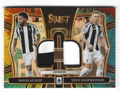 2024-25 Panini Select Serie A Dual Swatches D Luiz  T  Koopmeiners Tie-Dye 10/25 - Image 1 of 2