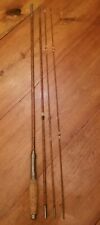 Vintage Utica Horrocks Ibbotson 4 Piece Bamboo Fly Fishing Rod 9' for repair 