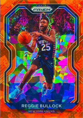 Reggie Bullock 2020-21 Prizm Basketball Orange Cracked Ice Prizm Holo Card #90 - Image 1 of 2