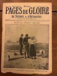 Authentische und original französische Zeitung 1. Weltkrieg datiert Juli 1916 Pages de Gloire - Bild 1 von 2
