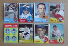 1963 TOPPS BASEBALL CARD SINGLES #250-576 COMPLETE YOUR SET U-PICK UPDATED 10/18