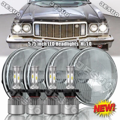 4PCS 5 3/4" 5.75" inch Led Headlight Hi/Lo for Ford Gran Torino 1974-76 - Изображение 1 из 4