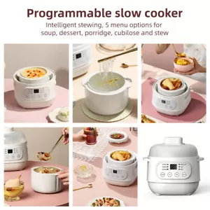 Aoresac Electric Mini Slow Cooker 1 Quart 200W Food Warmer With Ceramic Pot AU - Picture 1 of 8