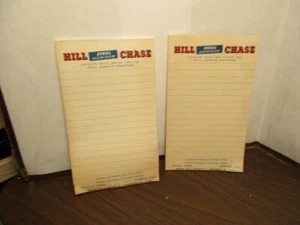 2 Advertising Tablets HILL CHASE STEEL & ALUMINUM Paper - Notepads - Picture 1 of 4