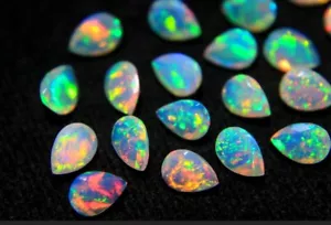 Piedra preciosa talla ópalo, ópalo corte pera, ópalo etíope facetado, piedra preciosa natural 7x5 mm - Imagen 1 de 5