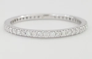 Round Diamond Full Circle Eternity Wedding Band Ring 0.35 ct 14k White Gold - Picture 1 of 6