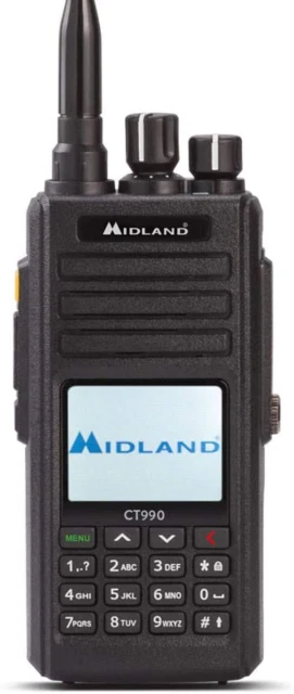 Midland CT990 EB Dual Band VHF/UHF Radio Ricetrasmettitore Portatile - Nero