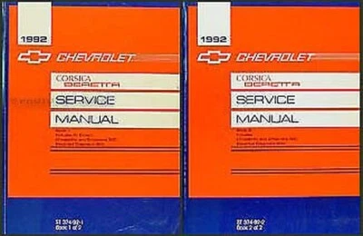 1992 Chevy Corsica Y Beretta Tienda Manual Originales OEM Lt Gt Gtz Reparación - Imagen 1 de 3