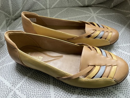 Scarpe basse CLARKS Collection 8 5 m pelle miele Huarache morbide ammortizzate