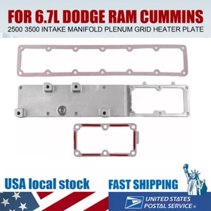 Intake Manifold Plenum Grid Heater Plate For Cummins 2500 3500 6.7L Dodge Diesel - Imagen 1 de 18