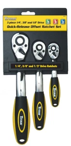 Titan 189025 Quick-Release Offset Ratchets - 3-Pc. Set - Foto 1 di 2