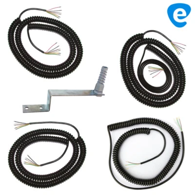 Spiralkabel 3- 5- 6-adrig Sicherung Sicherheit Tor Antrieb Sektionaltor Rolltor - Bild 1 von 4