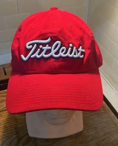 Cappello da baseball Titleist USA Rosso Regolabile Golf Golfista Strapback - Foto 1 di 5
