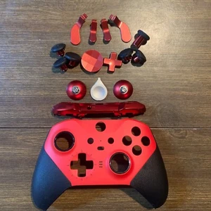 Xbox Elite Series 2 Faceplate Thumbstick Bumper Paddle Dpad Accessories Set Red - Picture 1 of 11