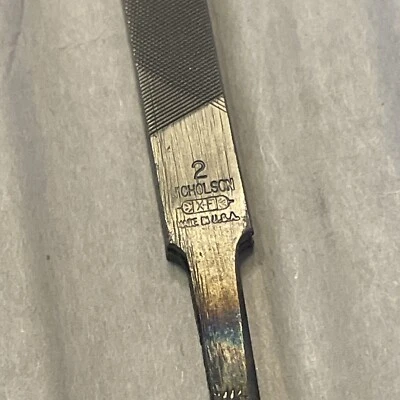NICHOLSON 6" Pillar File Narrow 2 Cut 1/4” XF Made in USA 🇺🇸 New NOS - Image 1 of 4