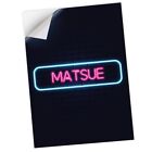 1x Vertical Vinyl Sticker Neon Sign Design Matsue City Japan #351421