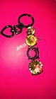 Juicy Couture Yellow Gem Stone Crystal Keychain FOB