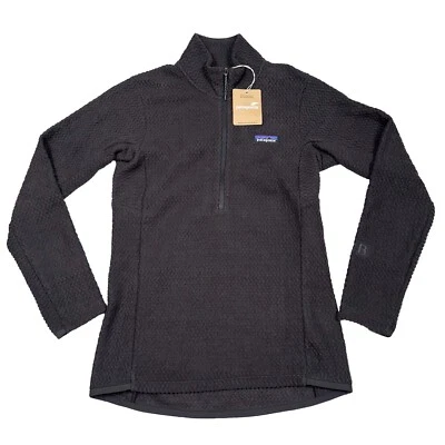 Pullover polar Patagonia R1 Air 1/2 cremallera cuello 'slim fit' negro 40250 para mujer NUEVO Foto 1 de 4