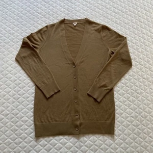 Cardigan donna J.Crew taglia small marrone maglione lana merino leggero accademia - Foto 1 di 15