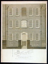 1825 Robert Wilkinson Antique Print The Old Alms House in Bishopsgate, London