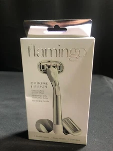 Flamingo Women s Chrome Edition 5-Klingen Rasierer mit Griff & 2 Rasierklingen-Nachfüllpackungen - Bild 1 von 4