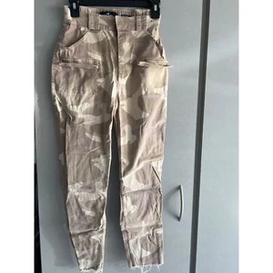 Pantaloni mamma Hollister ultra alti mimetici classici elasticizzati donna taglia S - Foto 1 di 10