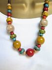 Women's Luna Multi Coloured Ceramic Beaded Necklace Strung On Thong