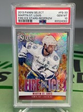 2013 Select Martin St. Louis Red Fire on Ice /35 PSA 10 - Tampa Bay Lightning