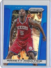 2013-14 Panini Prizm Basketball Arnett Moultrie Blue Prizm Card #132 76ers