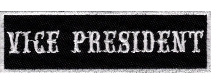 Parches de moto "Vicepresidente" chaqueta emblema delantero bicicleta montar chaleco parches Foto 1 de 1