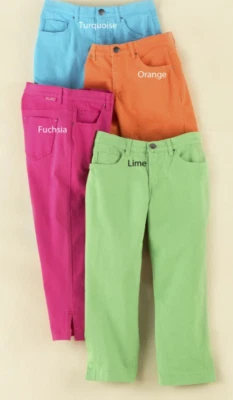 Talla 16 Control Malla 5 Bolsillos Sarga Capri BLANCO Monroe y Principal Nuevo Foto 1 de 3