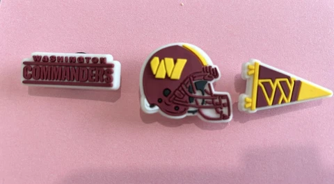 NFL Croc Shoe Charms Lot 3 Commanders Cover