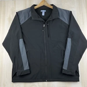 QUEST Herren XL schwarz grau wasser windabweisend Reißverschlusstaschen Fleece gefütterte Jacke - Bild 1 von 8