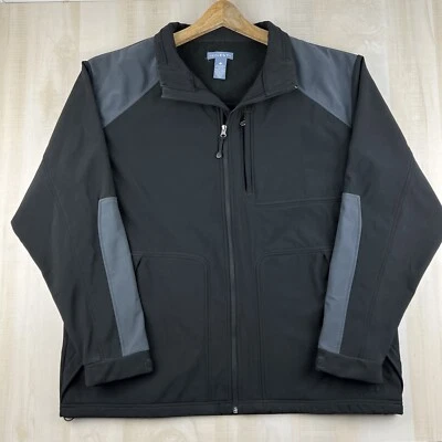 Chaqueta forrada de lana con bolsillos con cremallera resistente al viento negra XL para hombre QUEST Foto 1 de 4