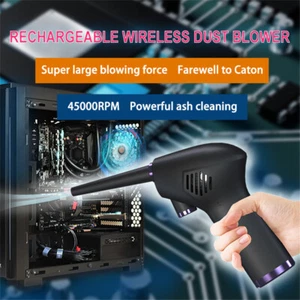 45000rpm 60W Electric Cordless Mini Air Duster Blower for Computer Car Cleaning - Photo 1/5