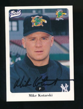 1996 Best #14 Mike Kotarski Norwich Navigators signed auto autograph