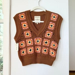 Maglione maglia maglione lana uncinetto Stella Pardo Anthropologie nuovo con etichetta piccolo - Foto 1 di 11