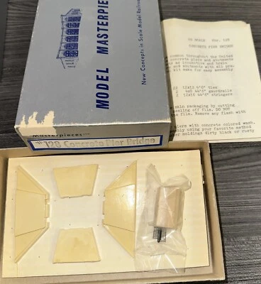 Model Masterpieces HO/HOn3 Kit #128 Concrete Pier Bridge 1:87 NOS! - Image 1 of 4