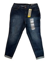 Women's Jeans Size 18W 1822 Denim Adrianna Vintage Denim Roll Ankle Skinny.