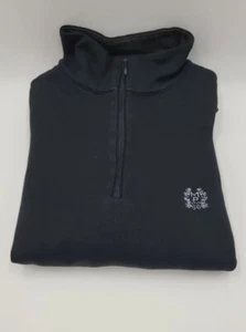 Vintage POLO GOLF Ralph Lauren Black 1/4 Zip Fleece Jacket Mens Size XL #C547 - Picture 1 of 9