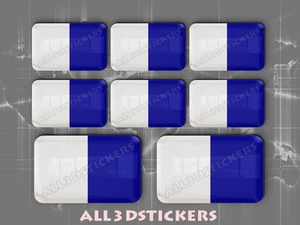 8 x Pegatinas 3D Relieve Bandera Waterford - Todas las Banderas del MUNDO - Imagen 1 de 1