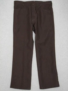 MB17444 PANTALONES POLIETILENO WRANGLER STA-PREST EE. UU. VINTAGE AÑOS 80 38x34 (msr 37"x30") BEIGE - Imagen 1 de 5