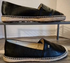 Michael Kors Kendrick Slipper Espadrille Ballerinas MK Logo Leder Blake Größe 9M - Bild 1 von 9