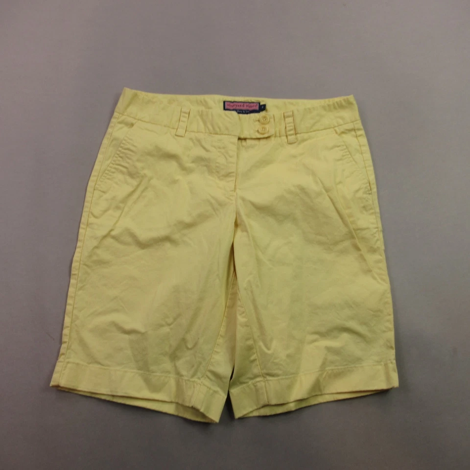 Vineyard Vines Shorts Womens 6 Lightweight Outdoors Yellow Chino Pockets - Image 1 of 4
