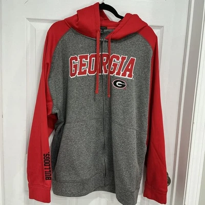 Georgia Bulldogs Jacket Men 2XL Hoodie Full Zip Sweater Sweatshirt Champion  - Image 1 of 4