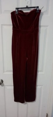 express Mono Mujer Borgoña Terciopelo Sin Tirantes Talla 2 Foto 1 de 4