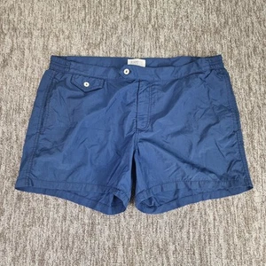 Emmett London Mens Size XL W36 Navy Blue Pocket Zip Fly Beach Summer Swim Shorts - Picture 1 of 9