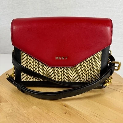 NWOT- DKNY Alexa Leather Colorblock Flap Crossbody Bag - Image 1 of 4
