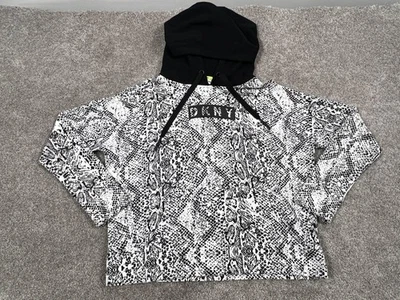 DKNY Sport Hoodie Womens Medium Black White Snakeskin Print Pullover DP9T7090 - Image 1 of 4
