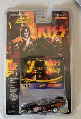 Johnny Lightning KISS Peter Criss Funny Car Dragster #13 Real Riders coche de juguete Foto 1 de 3